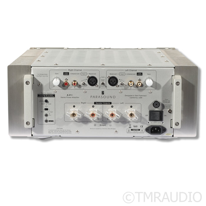 Parasound Halo A21+ Stereo Power Amplifier; Silver