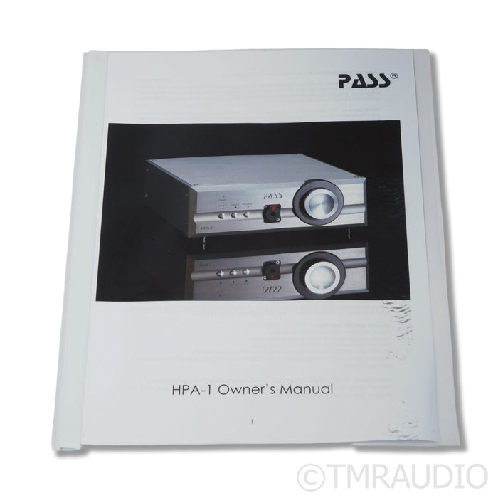Pass Labs HPA-1 Headphone Amplifier