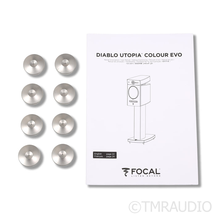 Focal Diablo Utopia Colour Evo Bookshelf Speakers w/Stands; Ash Gray