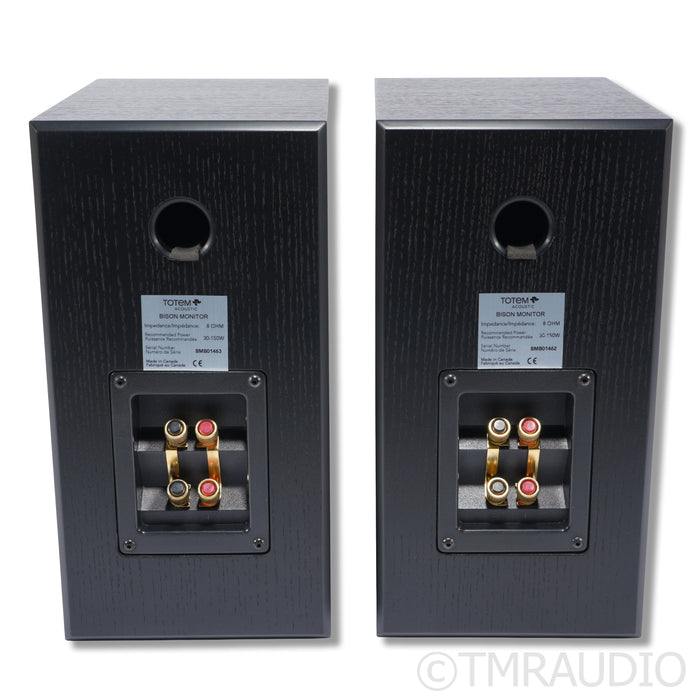 Totem Acoustic Bison Monitor Bookshelf Speaker Pair; Black Ash (Open Box)