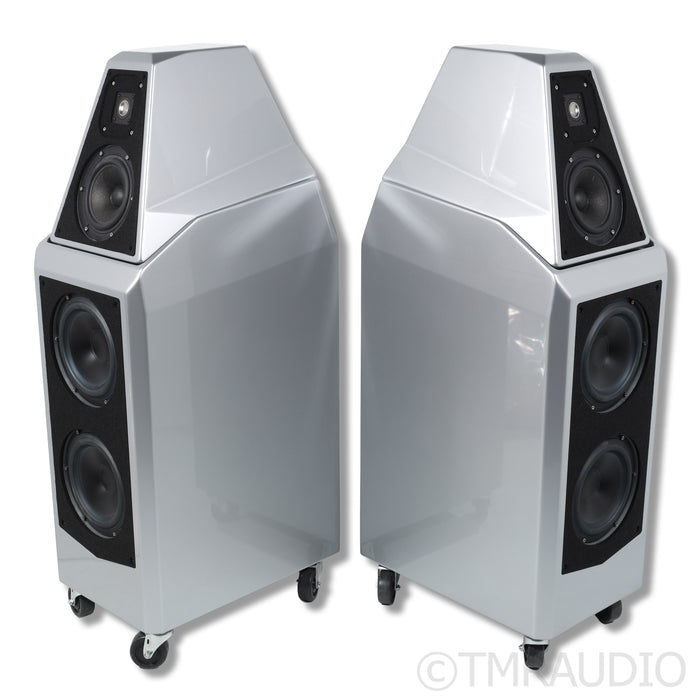 Wilson Audio Sasha W/P Series 1 Speakers; Argento Silver w/ Parchment Grilles