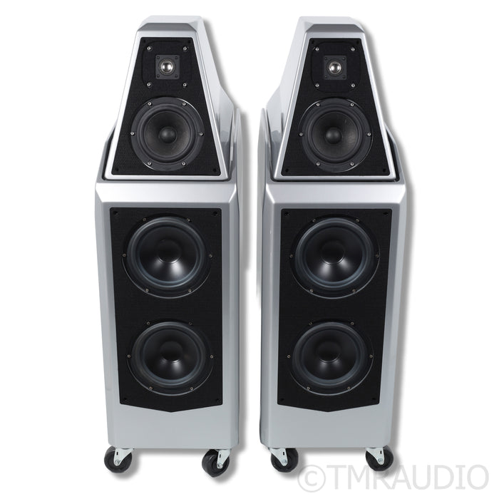 Wilson Audio Sasha W/P Series 1 Speakers; Argento Silver w/ Parchment Grilles