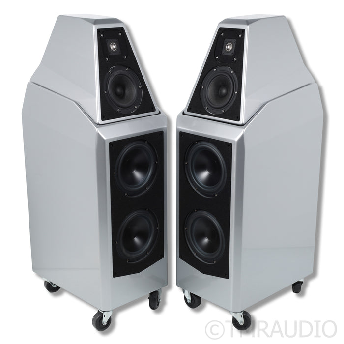 Wilson Audio Sasha W/P Series 1 Speakers; Argento Silver w/ Parchment Grilles