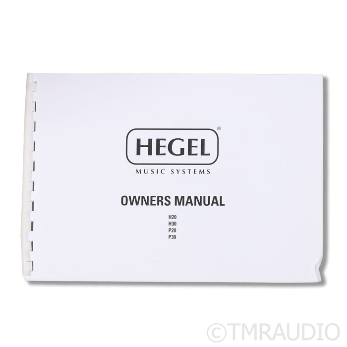 Hegel H30 Dual-Mono Stereo/MonoBlock Power Amplifier