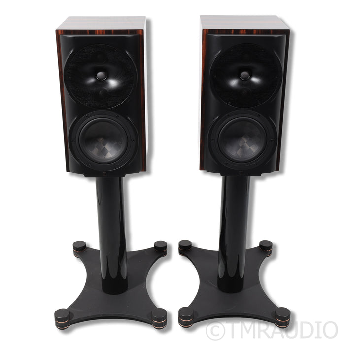 Perlisten S4b Bookshelf Speakers with Stands; Gloss Ebony Pair