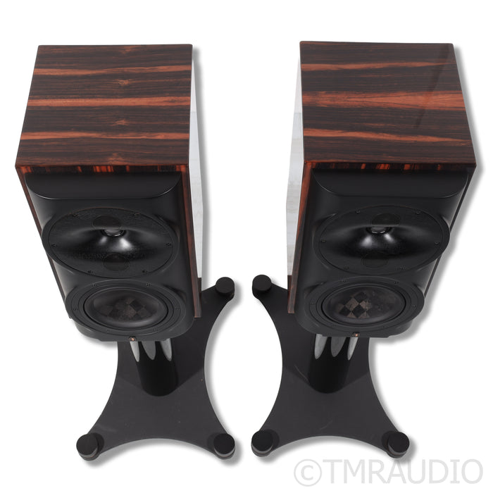 Perlisten S4b Bookshelf Speakers with Stands; Gloss Ebony Pair