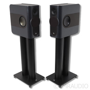 Kii Three Active Bookshelf Speakers w/ Stands; Black