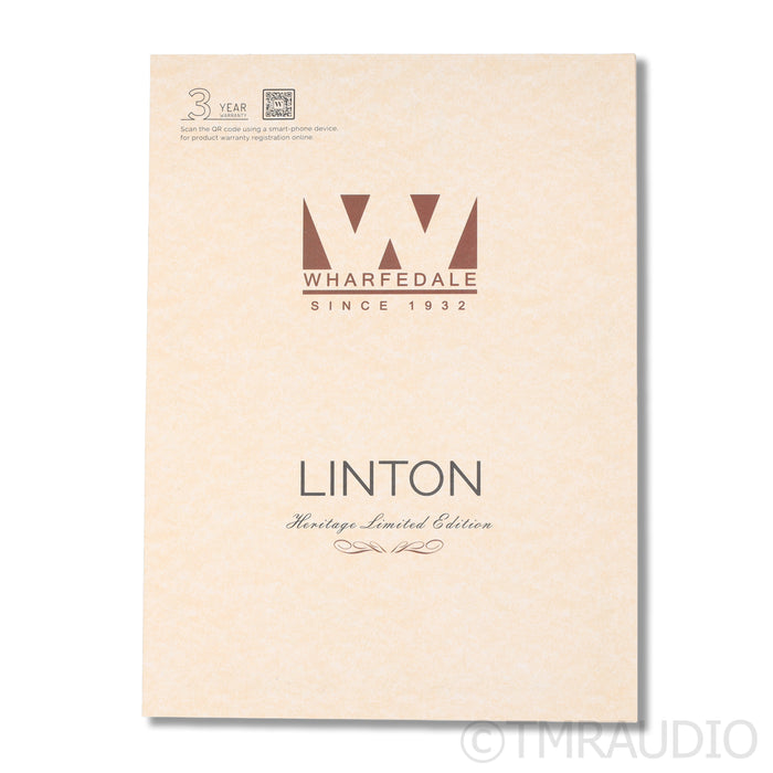 Wharfedale Linton Heritage 85th Anniversary Bookshelf Speakers; Black Pair