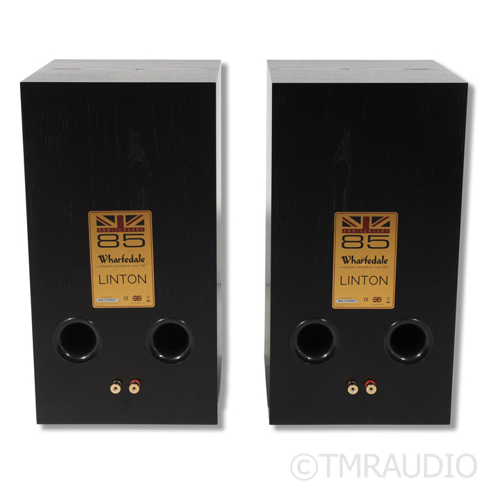 Wharfedale Linton Heritage 85th Anniversary Bookshelf Speakers; Black Pair