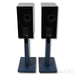 KEF R3 Meta Bookshelf Speakers w/ Indigo Blue Stands