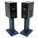 KEF R3 Meta Bookshelf Speakers w/ Indigo Blue Stands