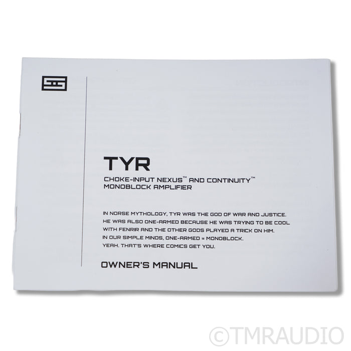 Schiit Audio TYR MonoBlock Power Amplifier; Pair