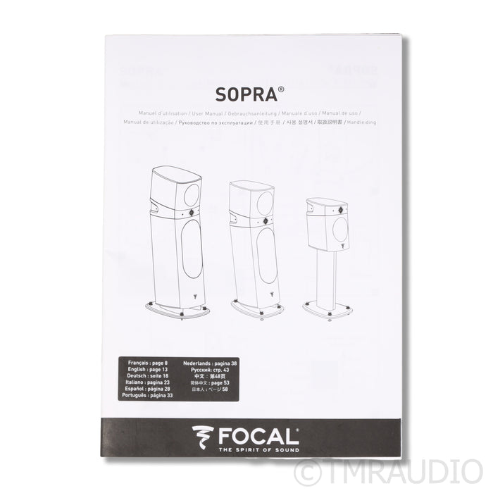 Focal Sopra No. 3 Floorstanding Speakers; Black