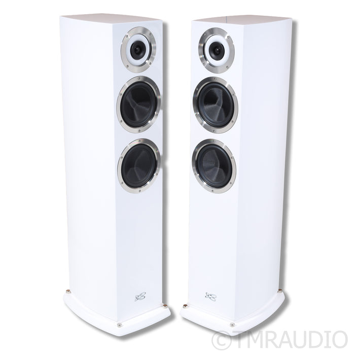 Cabasse Murano Alto Floorstanding Speakers; Glossy White Pair