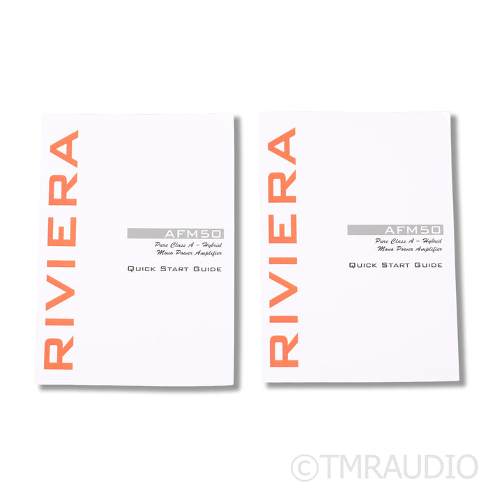 Riviera Labs AFM-50 Class-A Hybrid MonoBlock Power Amplifier; Pair