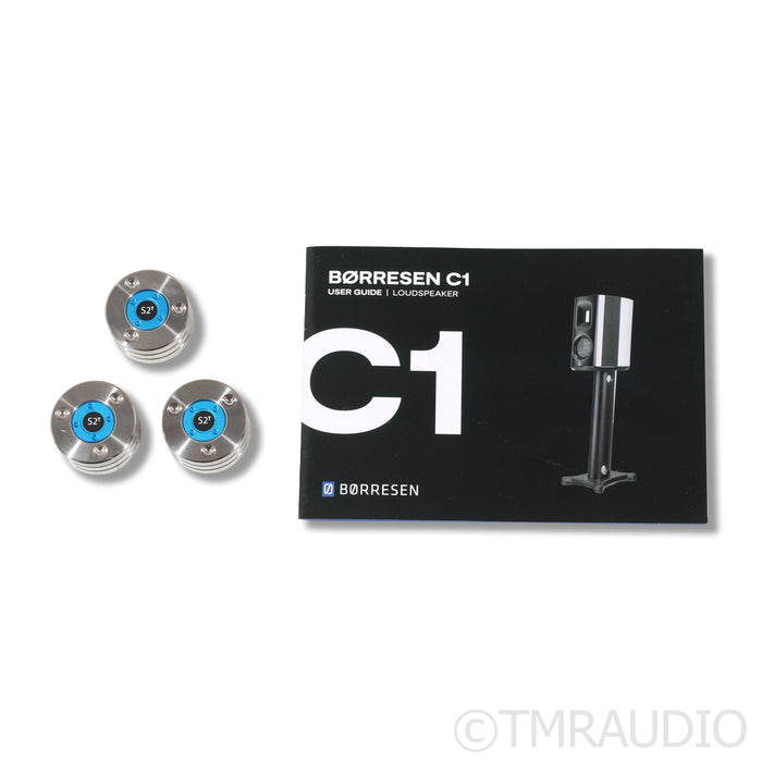 Borresen  C1 Bookshelf Speakers w/ Stands; White