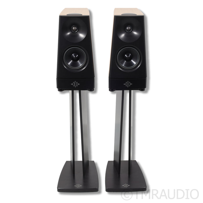 YG Acoustics Cairn Bookshelf Speakers w/ Stands; Oak