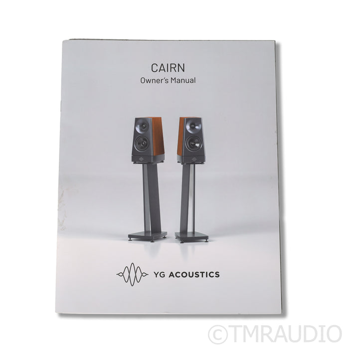 YG Acoustics Cairn Bookshelf Speakers w/ Stands; Oak
