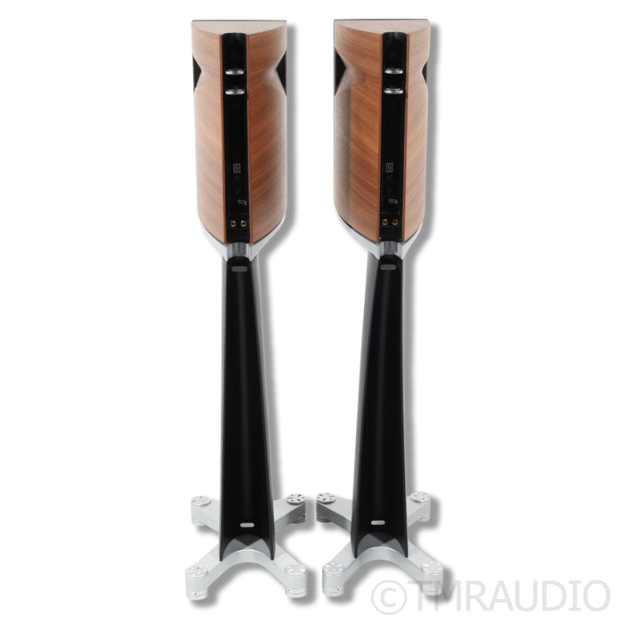 Borresen 01 Bookshelf Speaker Pair w/Stands; Walnut