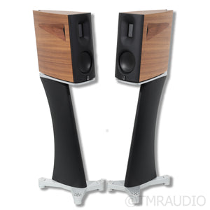 Borresen 01 Bookshelf Speaker Pair w/Stands; Walnut