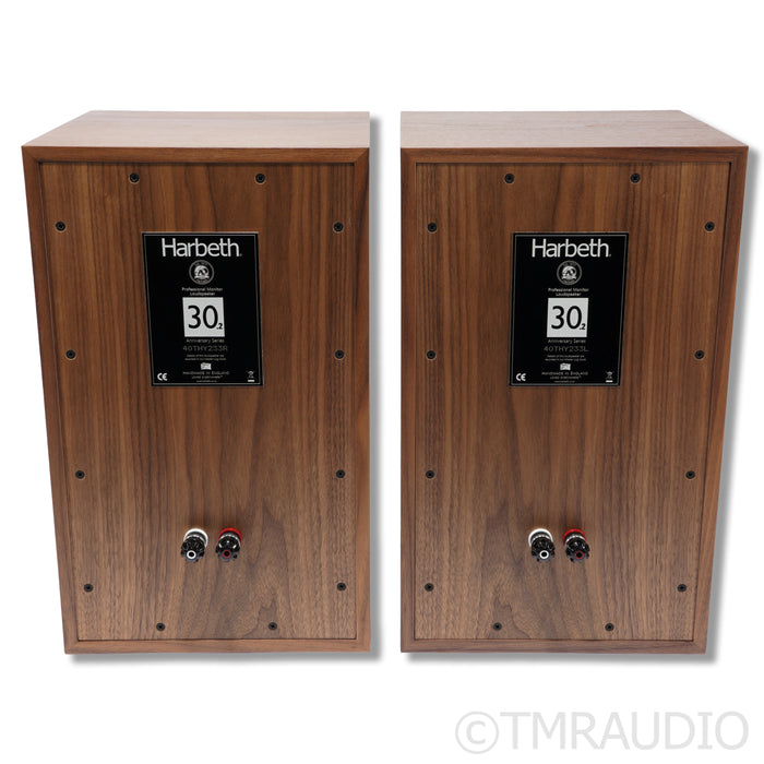 Harbeth 30.2 40th Anniversary Bookshelf Speakers; Walnut Pair