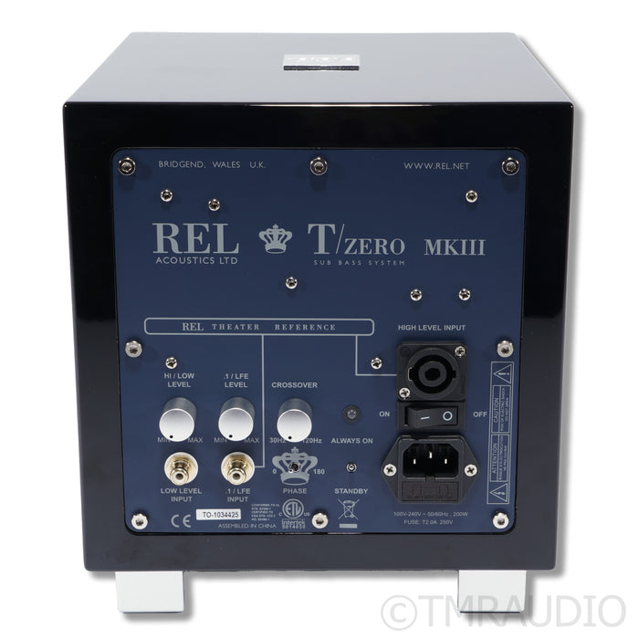 REL Tzero MkIII 6.5" Powered Subwoofer; Gloss Black (Open Box)