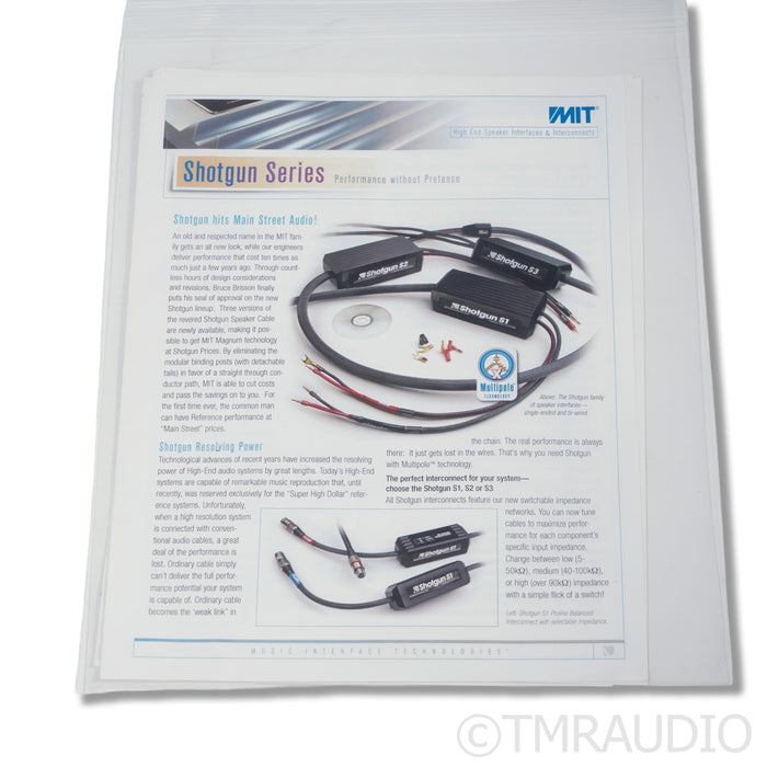 MIT Shotgun S3 Speaker Cables; 8ft Pair
