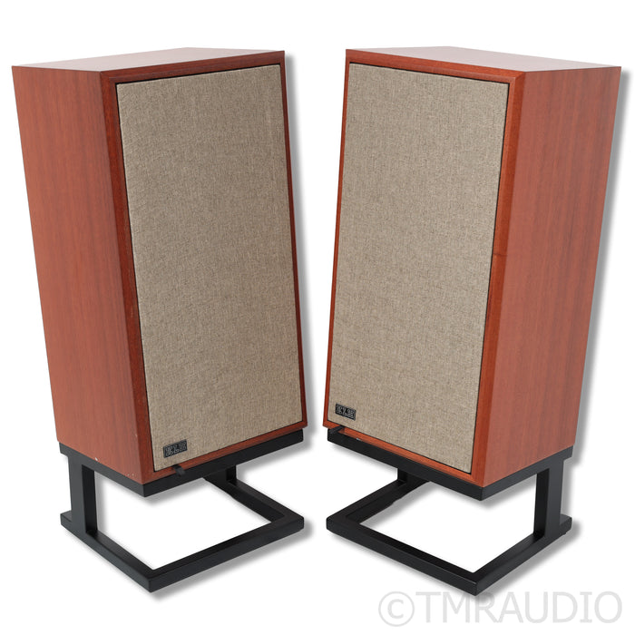KLH Model Five Bookshelf Speakers w/ Stands; Mahogany