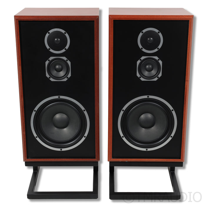 KLH Model Five Bookshelf Speakers w/ Stands; Mahogany
