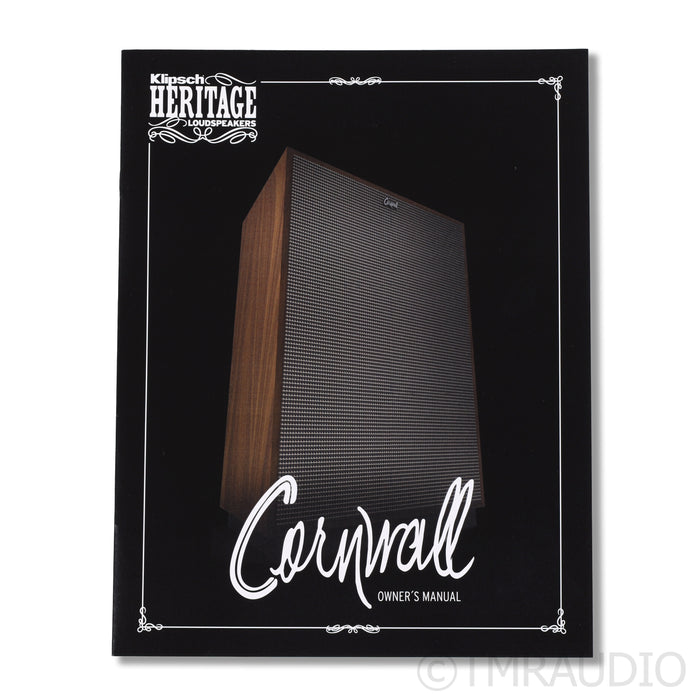 Klipsch Cornwall IV Floorstanding Speakers; Auburn