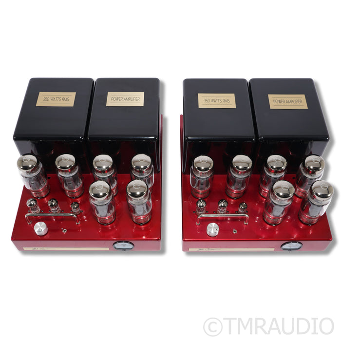 Bob Carver Crimson 350 MonoBlock Tube Power Amplifiers; Red Pair