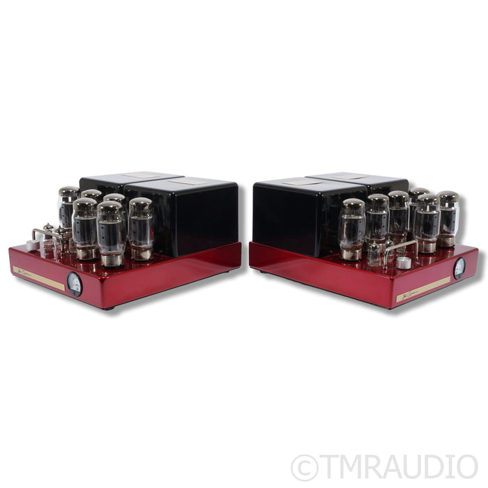 Bob Carver Crimson 350 MonoBlock Tube Power Amplifiers; Red Pair