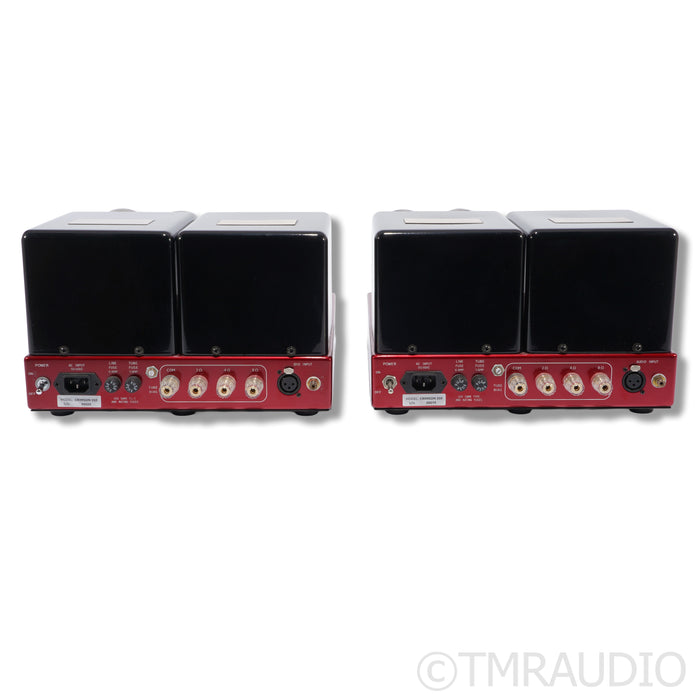 Bob Carver Crimson 350 MonoBlock Tube Power Amplifiers; Red Pair