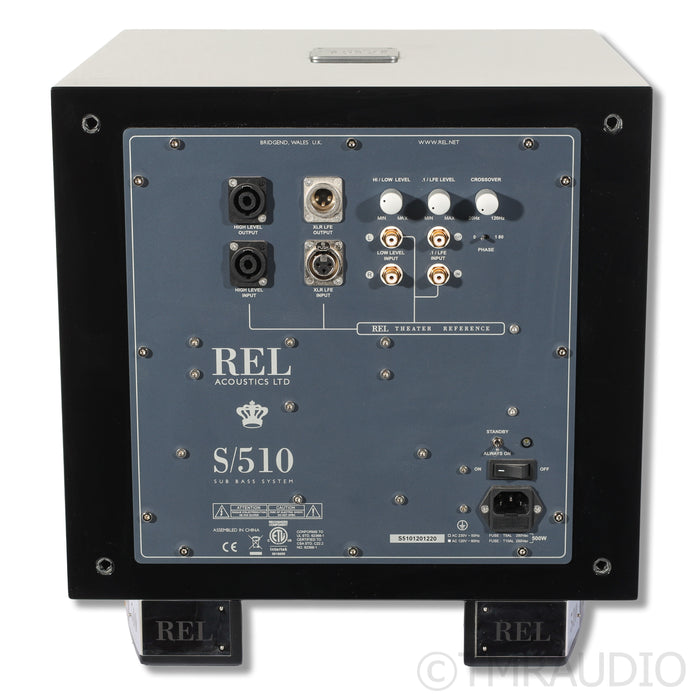 REL Acoustics S/510 10" Powered Subwoofer; Gloss Black