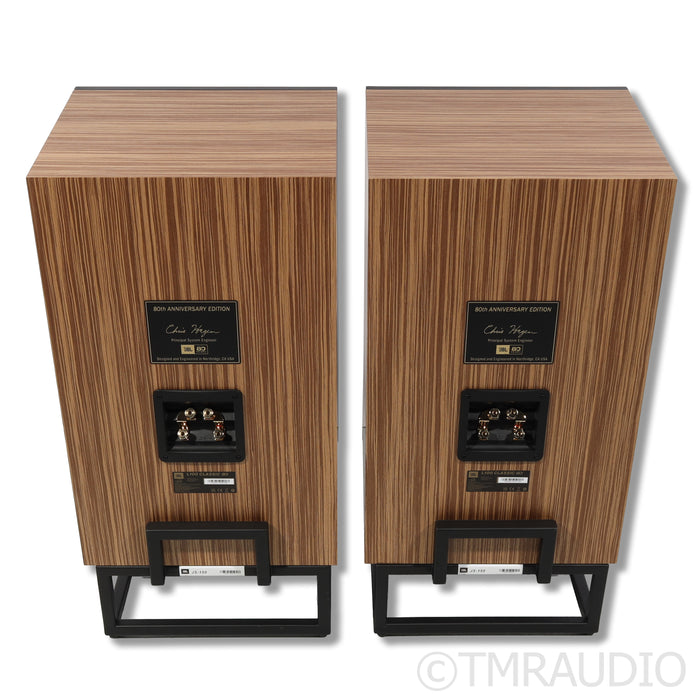 JBL L100 Classic 80th Anniversary Bookshelf Speakers w/ Dedicated Stands; Brown