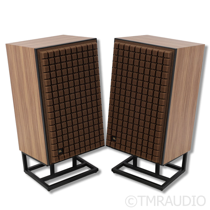 JBL L100 Classic 80th Anniversary Bookshelf Speakers w/ Dedicated Stands; Brown