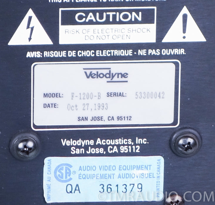 Velodyne F-1200B Powered Subwoofer