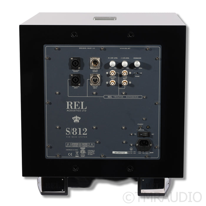 REL Acoustics S/812 12" Powered Subwoofer; Piano Black