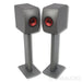 KEF LS50 Wireless II Bookshelf Speakers w/ Stands; Titanium Grey