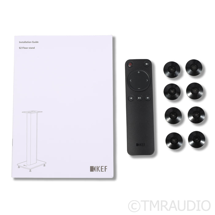KEF LS50 Wireless II Bookshelf Speakers w/ Stands; Titanium Grey