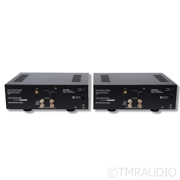 Cary Audio Design CAD 500 MB Monoblock Power Amplifier