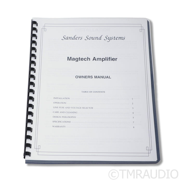 Sanders Sound Systems Magtech Power Amplifier