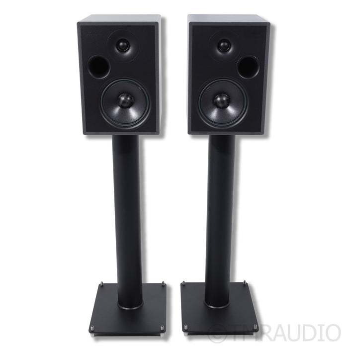 Stenheim Alumine Two Bookshelf Speakers w/ Dedicated Stands; Dark Grey