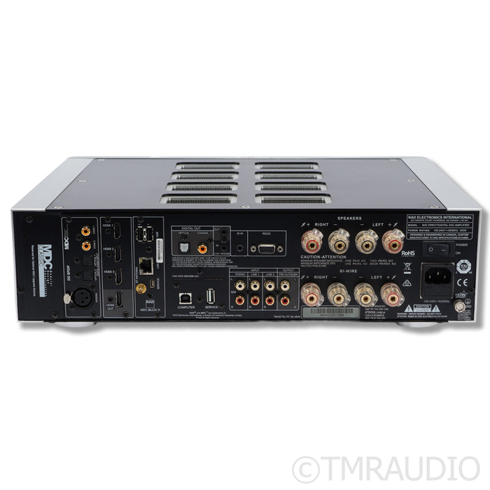 NAD M32 Integrated Amplifier; HDMI-2, BluOS 2i, DD SPDIF Modules; MM Phono