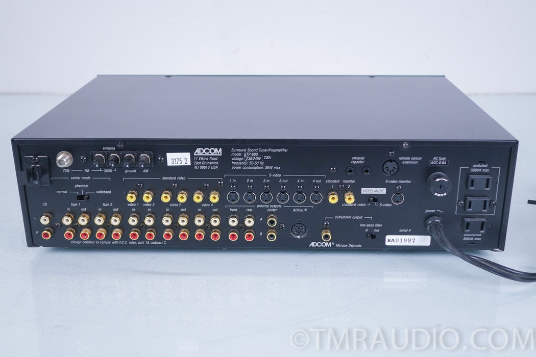 ADCOM GTP-600 Surround Processor, Tuner, Preamplifier