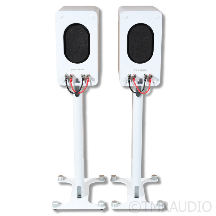 PS Audio Aspen FR5 Bookshelf Speakers w/ Dedicated Stands; Satin White