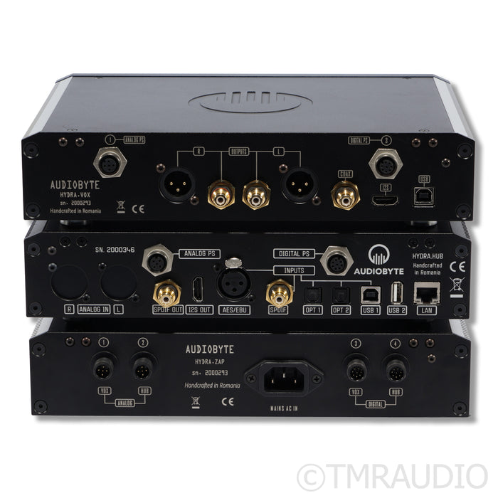 Audiobyte Hydra.VOX DAC; Hydra.HUB DDC; Hydra ZAP Power Supply