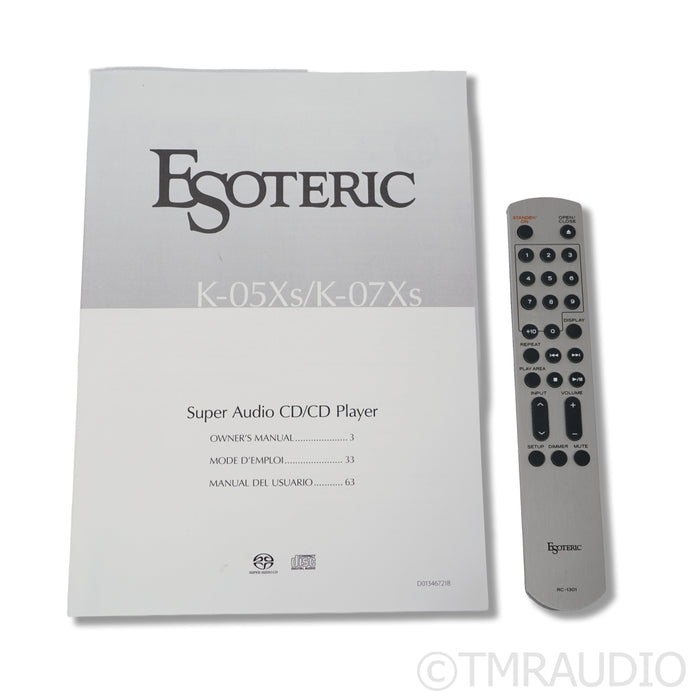 Esoteric Audio K-07Xs CD/SACD Player; DAC
