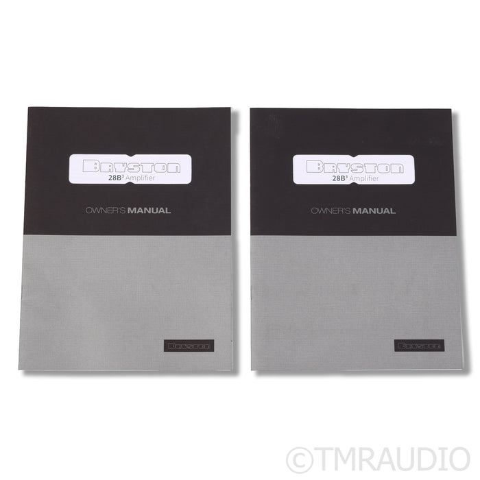 Bryston 28B Cubed MonoBlock Power Amplifiers