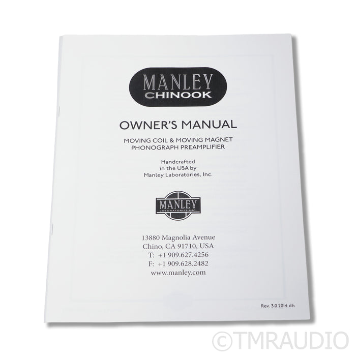 Manley Laboratories Chinook MM / MC Tube Phono Preamplifier